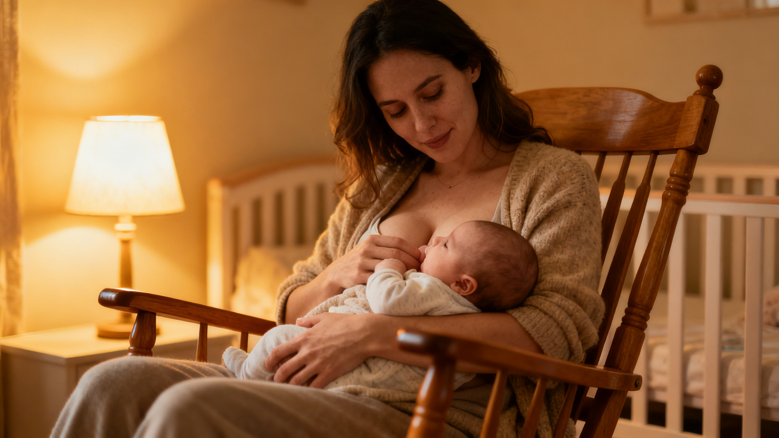 Mère allaitant son nouveau-né dans une position confortable