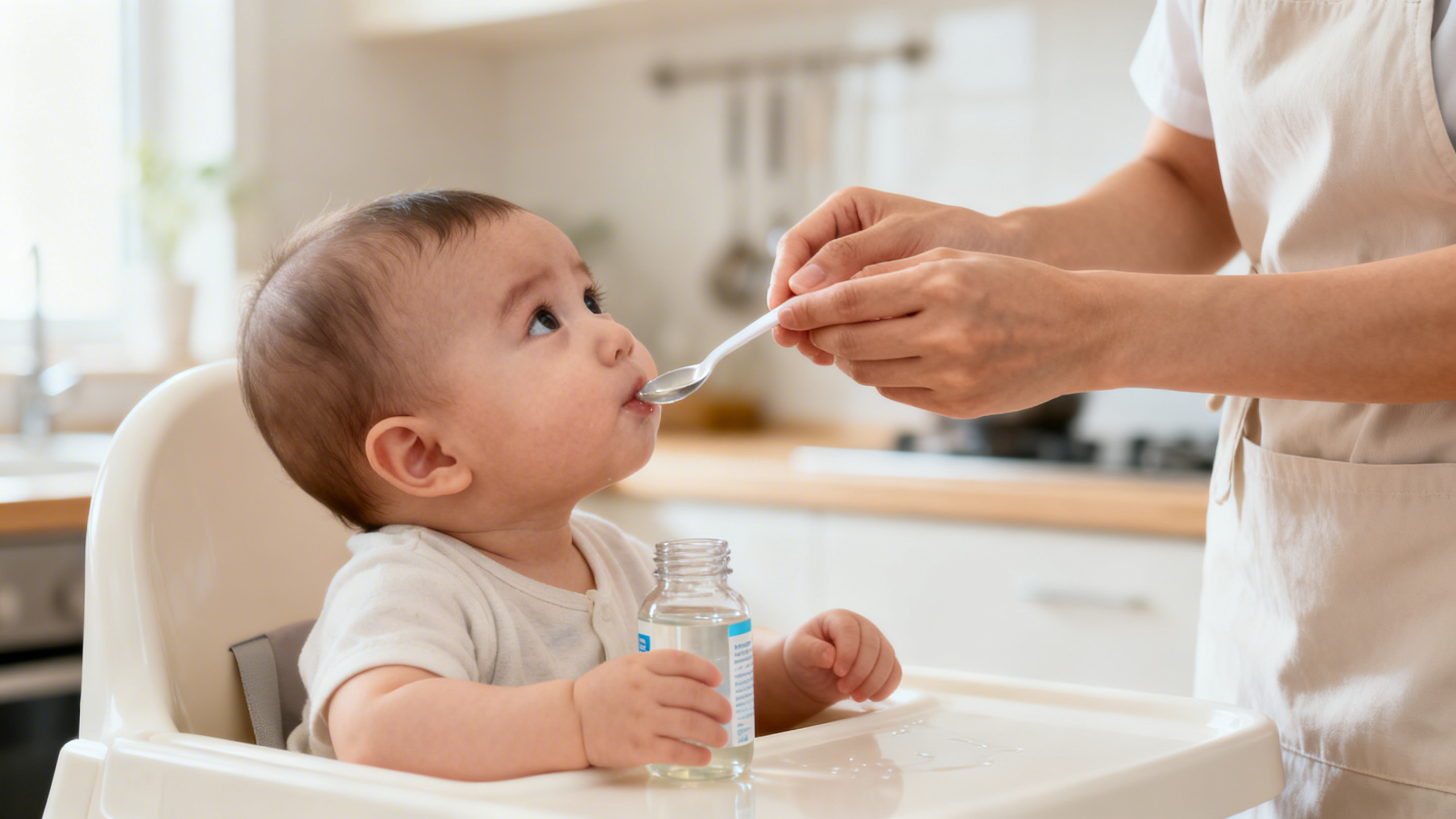 Parent tenant son bébé malade avec tendresse et inquiétude