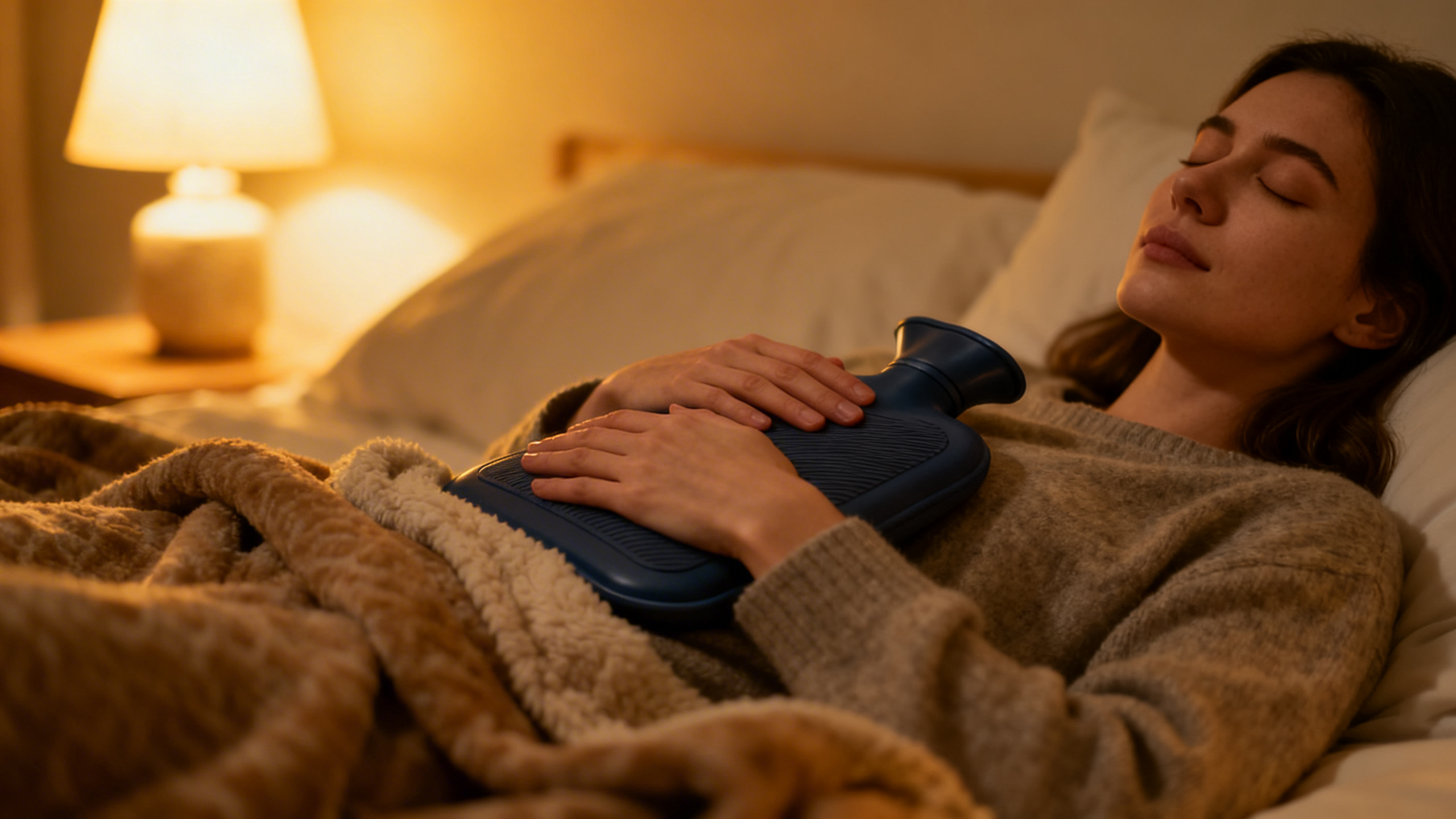 Femme tenant son ventre, représentant les douleurs de l'endométriose