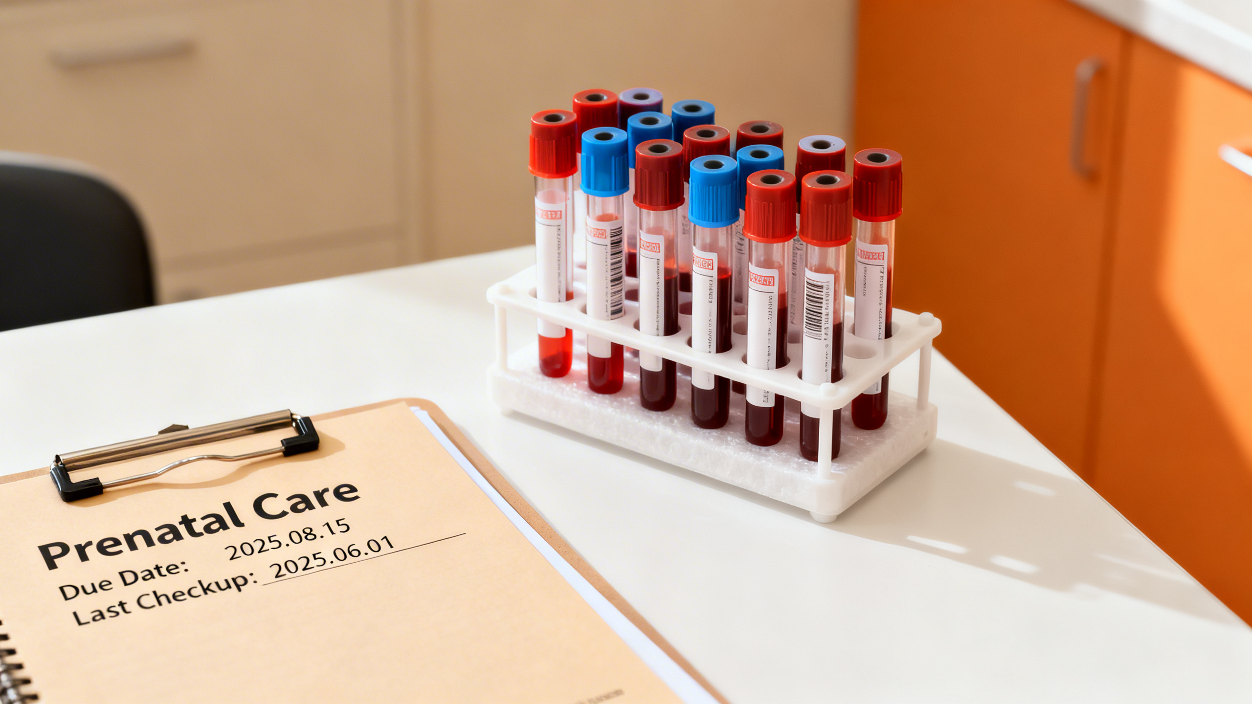 Prise de sang prénatale chez une femme enceinte