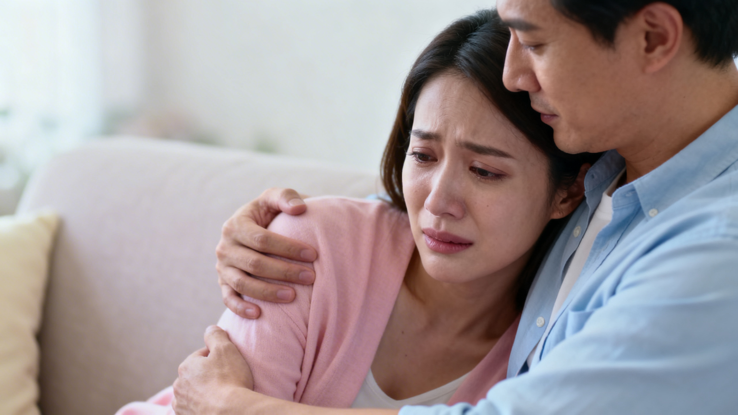 Mains de femme tenant une fleur délicate, symbolisant le deuil périnatal