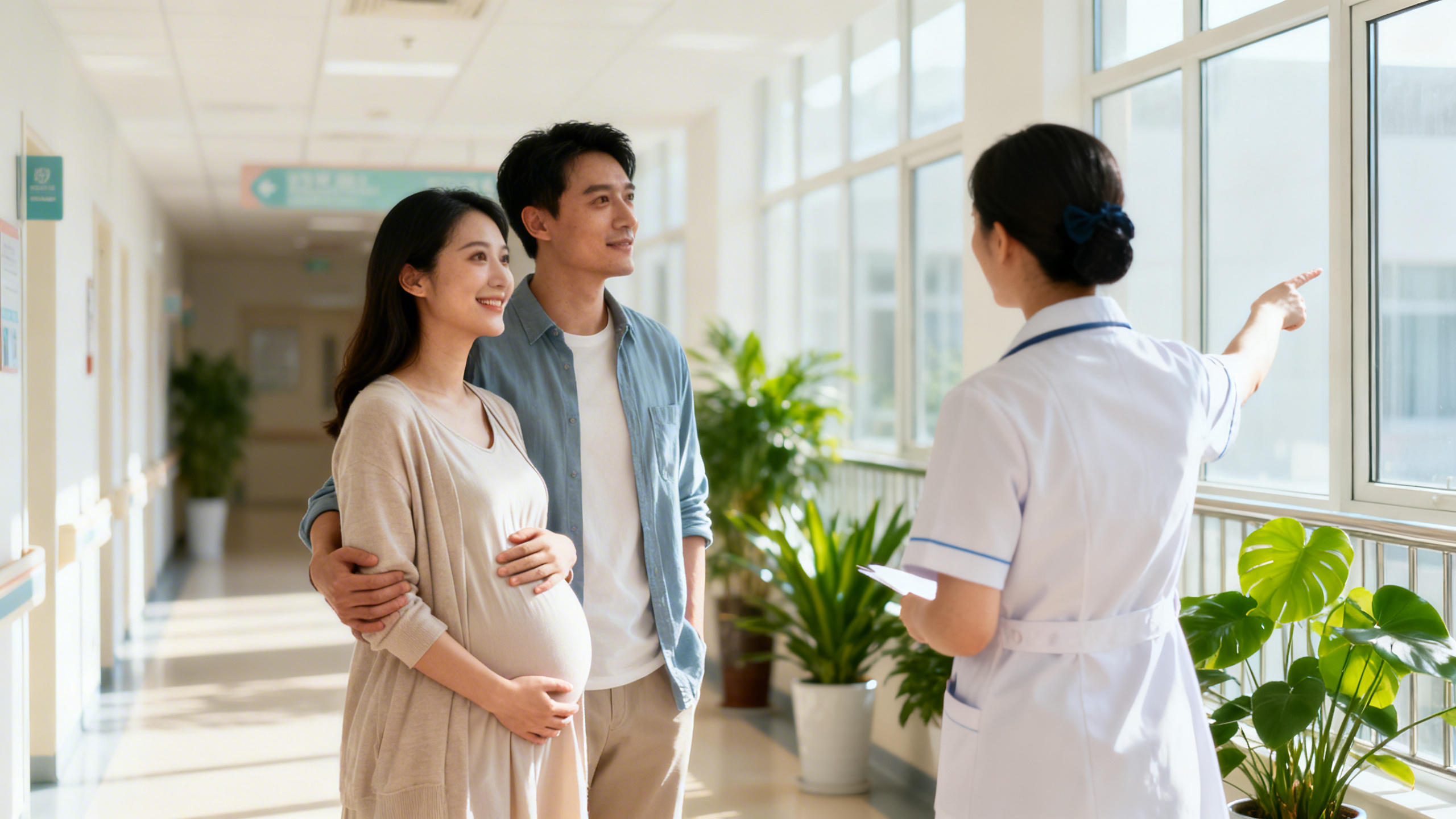 Femme enceinte lors de son inscription à la maternité