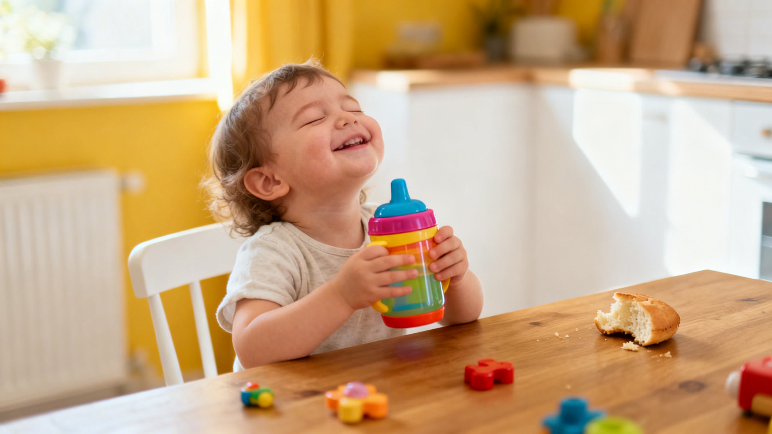 Maman tenant son bébé dans les bras en souriant