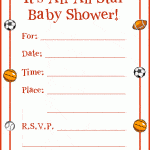 invitation baby shower sport
